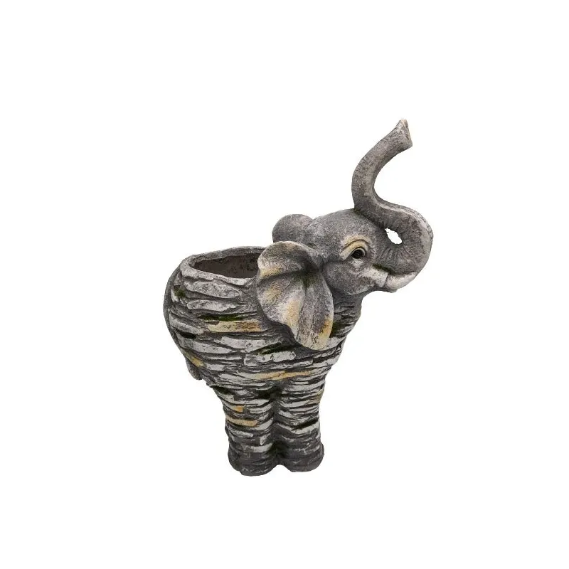 Dekoratīvais puķu pods Zilonis NFY2022-52.5, 37 cm x 21.5 cm x 52.5 cm, brūna krās.