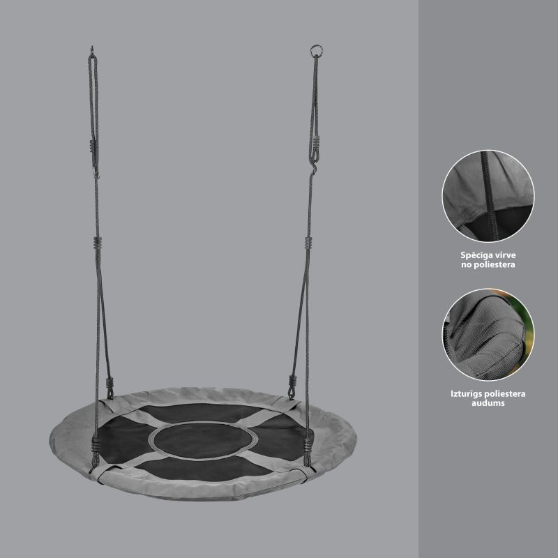 Šūpoles dia melnas d100cm s04-418