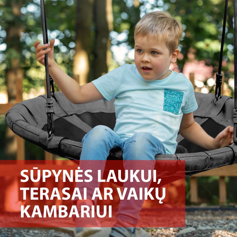 Šūpoles dia melnas d100cm s04-418