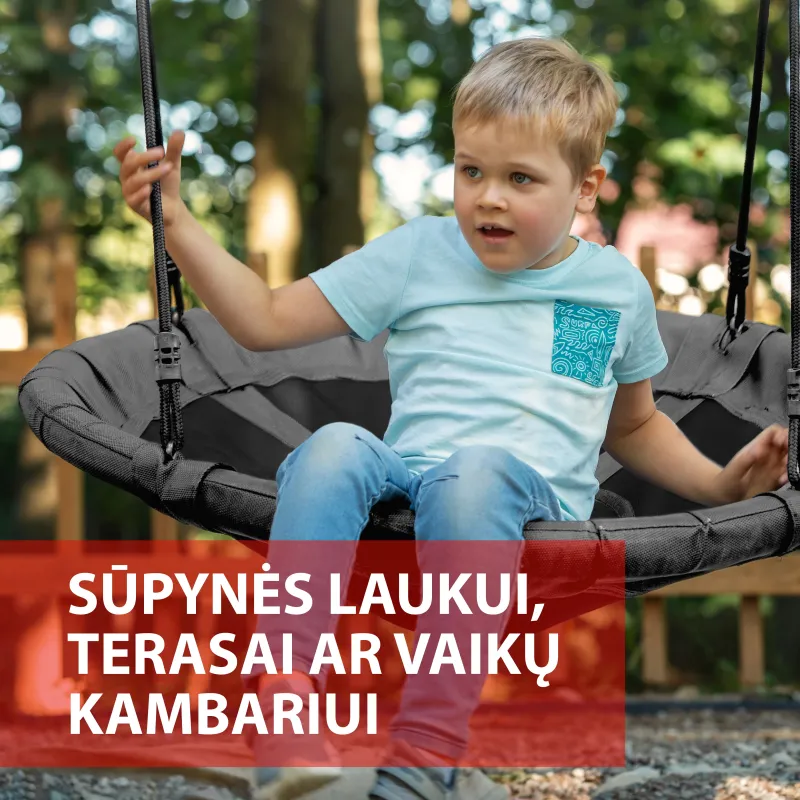 Šūpoles Outliner D100CM S04-418, 100 cm, melna krās.