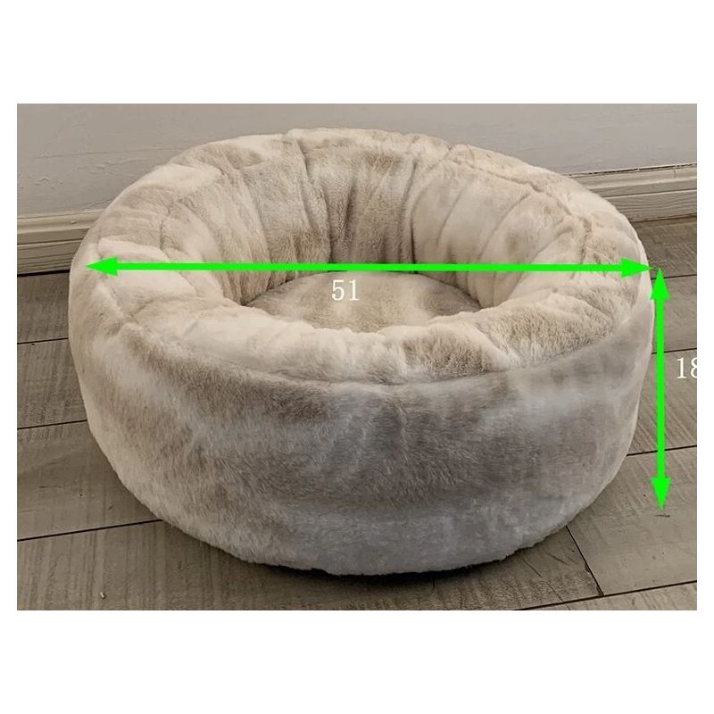 Guļvieta apaļa g.brūna höppy 51x51x18cm