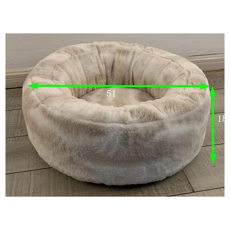 Guļvieta apaļa g.brūna höppy 51x51x18cm