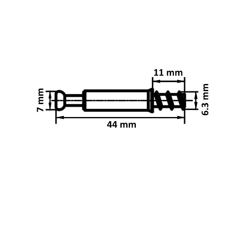 Ekscentriķa pirksts d7x34 6.3 zn 20gab
