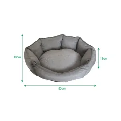 Guļvieta ovāla bēšā höppy 50x40x18cm