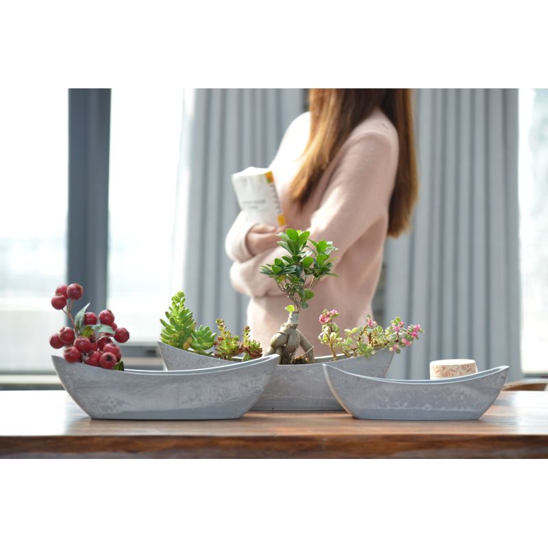 Puķu pods spw d34.5 18b34 pelēkā krāsā