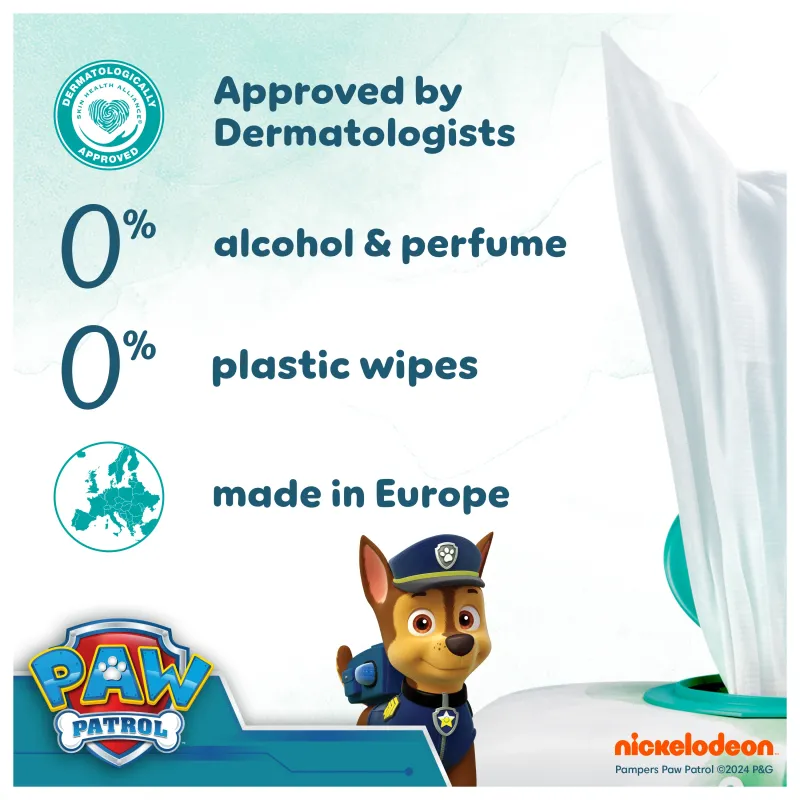 Pampers Harmonie Aqua Baby Mitrās Salvetes Mazuļiem, 9 Iepakojumi, 432 Mitrās Salvetes