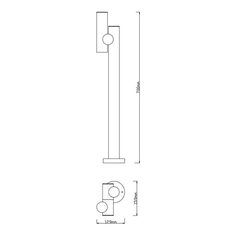 Stāvlampa led flip ip44 qy200645 3000k