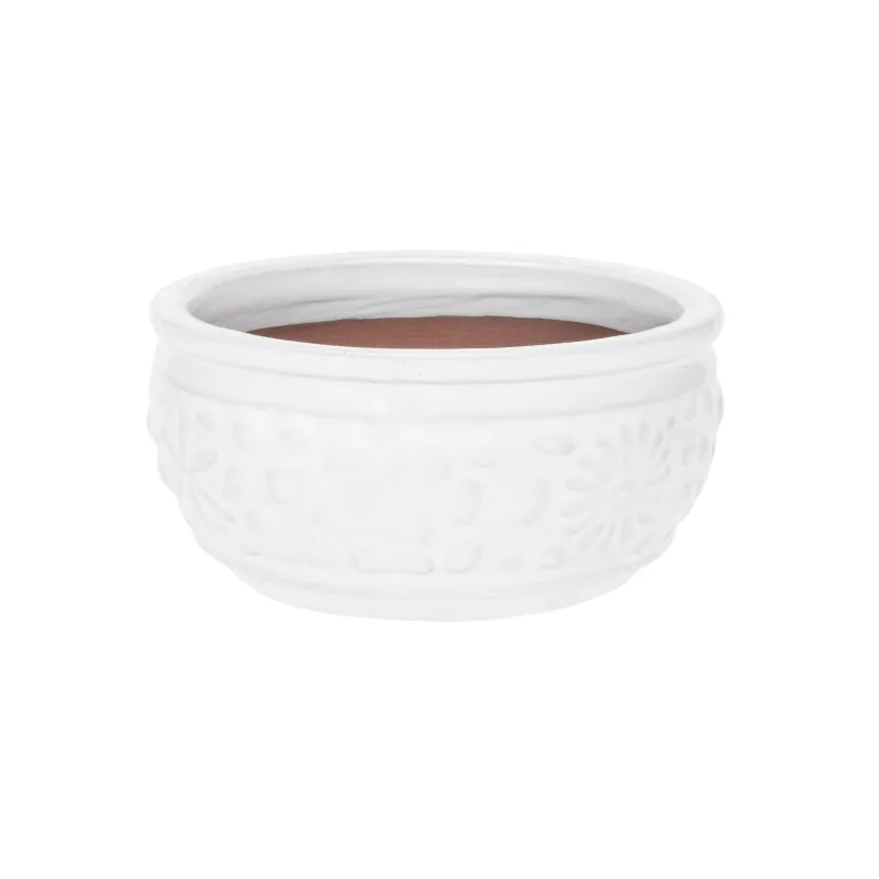 Puķu pods Domoletti GG.6689.032 CL.GI.158, keramika-māls, balta