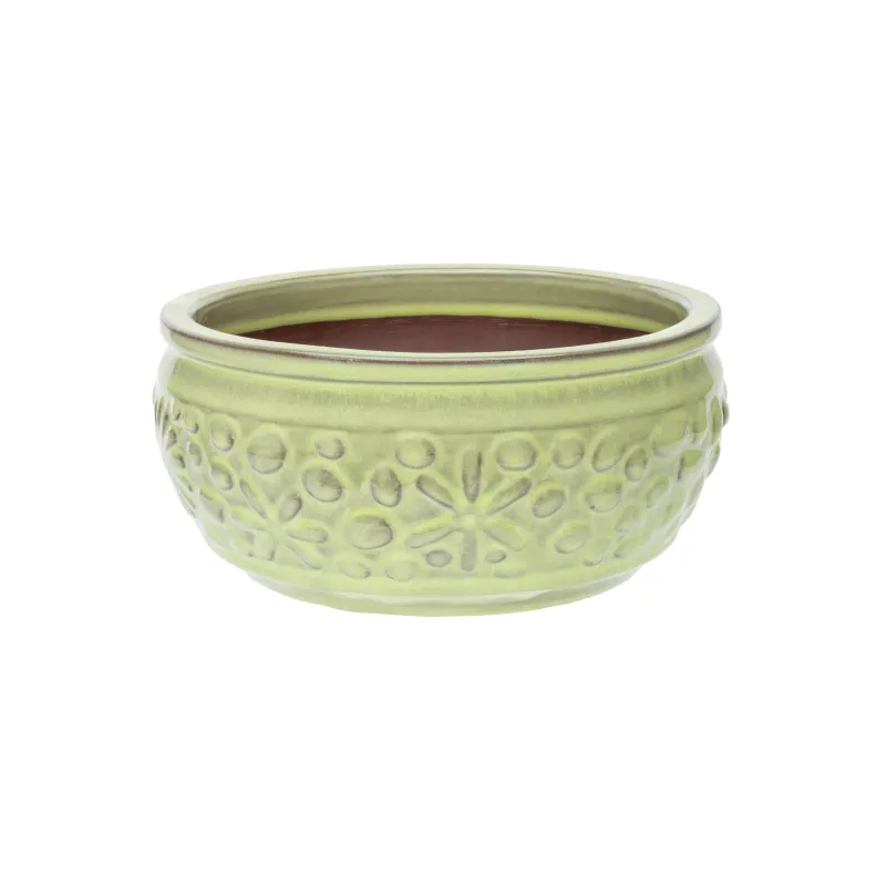 Puķu pods Domoletti GG.6689.016 CL.GI.411, keramika-māls, zaļa