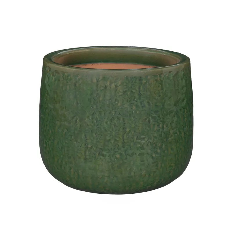 Puķu pods Domoletti GG.6697.022, keramika-māls, zaļa