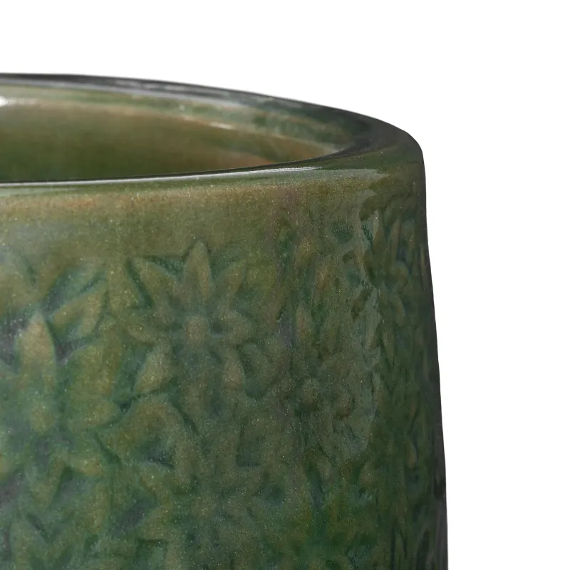 Puķu pods Domoletti GG.6697.022, keramika-māls, zaļa