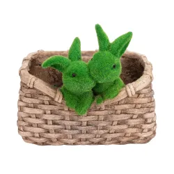 Aia kaunistus Zaķi Garden Center QN24ZR06, 32 cm x 25.5 cm x 28 cm, pruun-roheline