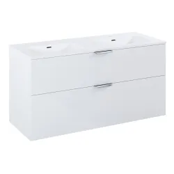 Шкафчик для ванной с раковиной Masterjero Ekoline, белый, 45.6 см x 120.8 см x 61.1 см
