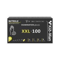 Nitrila cimdi, melni, Kid-Man, N100, izmērs XXL