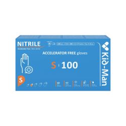Nitrila cimdi Kid-Man Accelarator-free N100, S izmērs