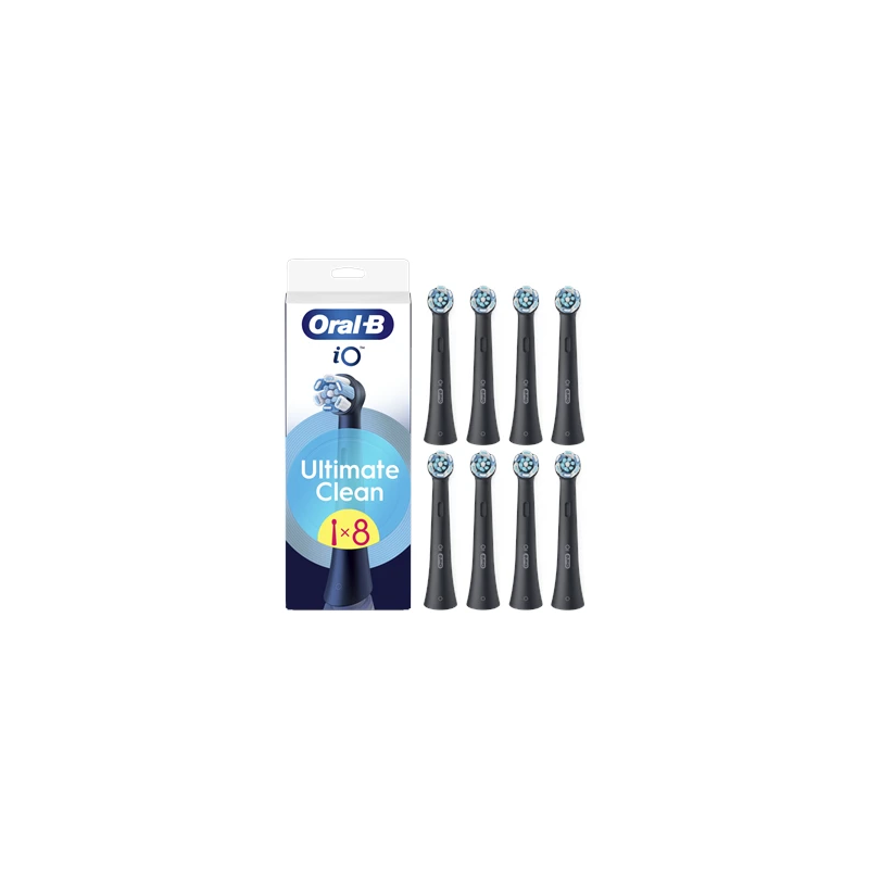 CBF 8 Oral-B UltimateClean Black Zobu Birstes Uzgaļi, 8 Gab