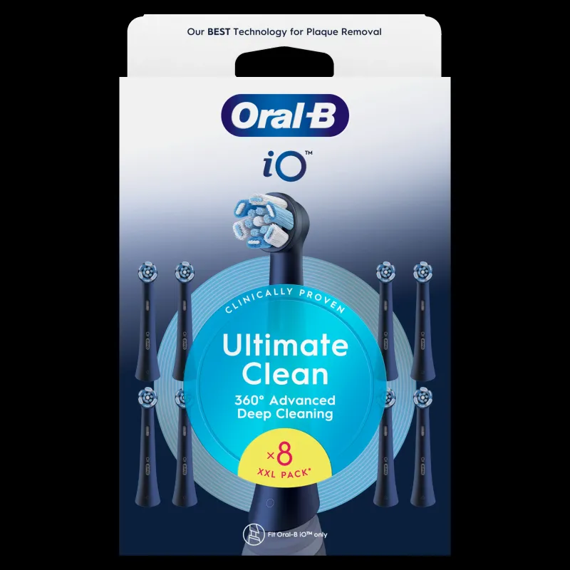 CBF 8 Oral-B UltimateClean Black Dantų Šepetėlio Galvutės, 8 Vnt.