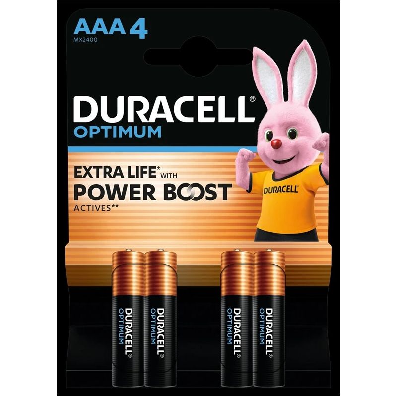 Baterijas duracell optimum aaa 4vnt