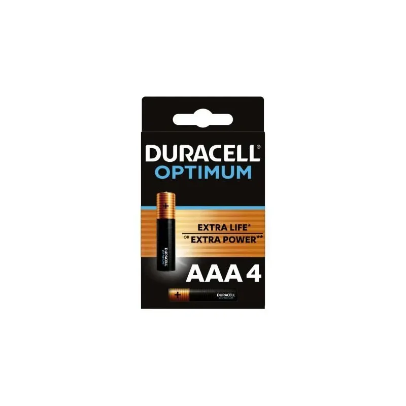 Elementai DURACELL OPTIMUM. AAA-LR03. 1.5V. 4 vnt
