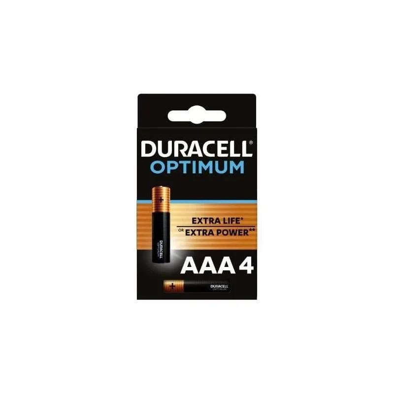 Elementai DURACELL OPTIMUM. AAA-LR03. 1.5V. 4 vnt