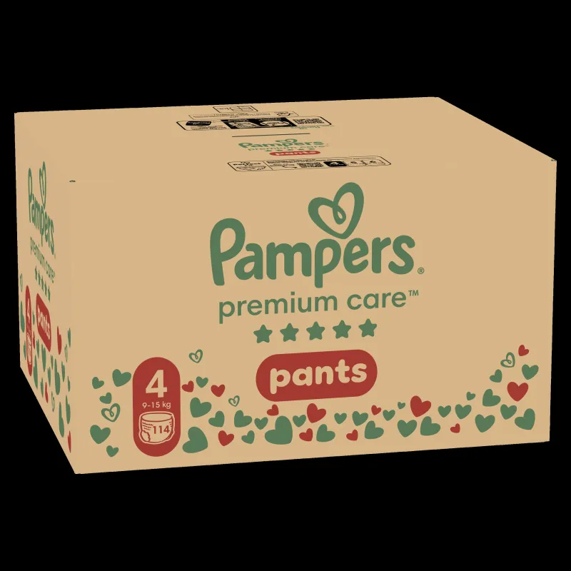 Pampers Premium Care Pants, Izmērs 4, 114 Autiņbiksītes, 9-15kg