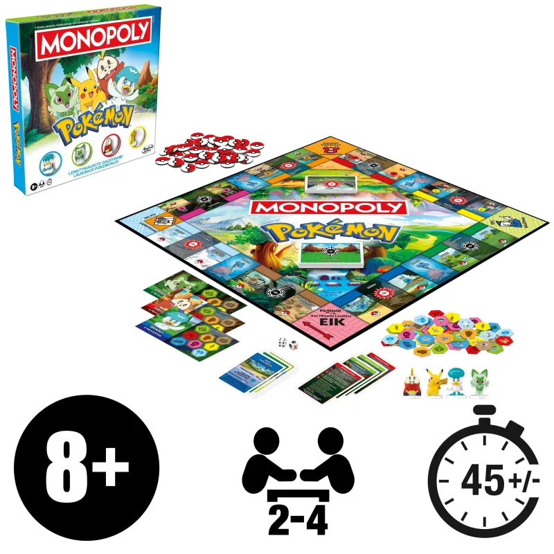 MONOPOLY Spēle „Monopols: Pokemoni“, latviešu val.