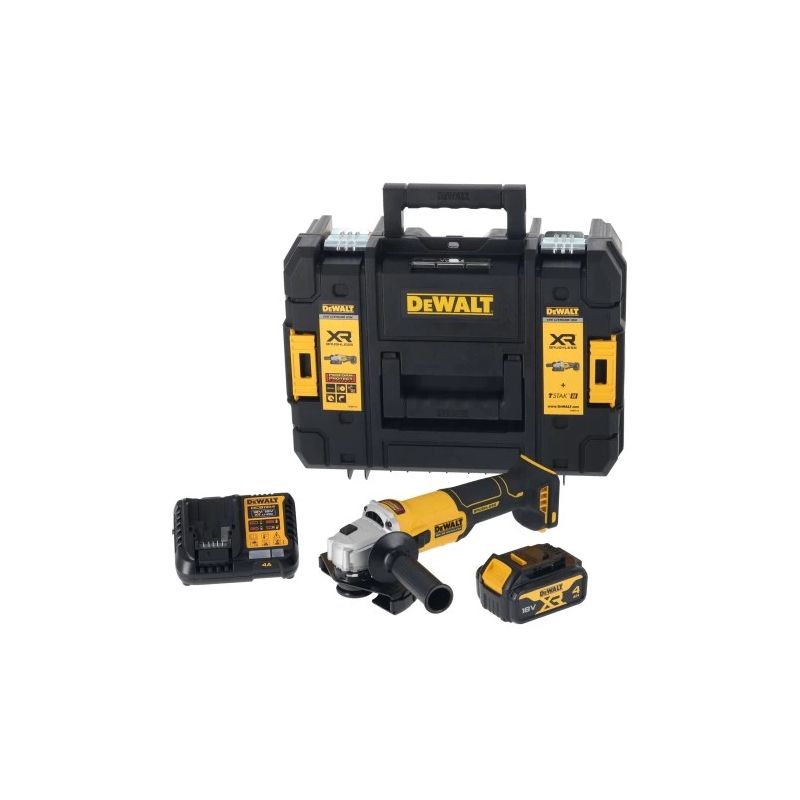 DeWALT Leņķa Slīpmašīna 125mm 18V 1x4Ah TSTAK
