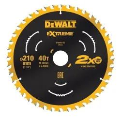 DeWALT Zāģripa Extreme Circ Saw 210x30mm 40T ,piemērota DWE7485,