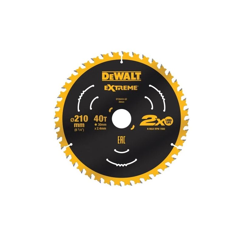 DeWALT Zāģripa Extreme Circ Saw 210x30mm 40T ,piemērota DWE7485,