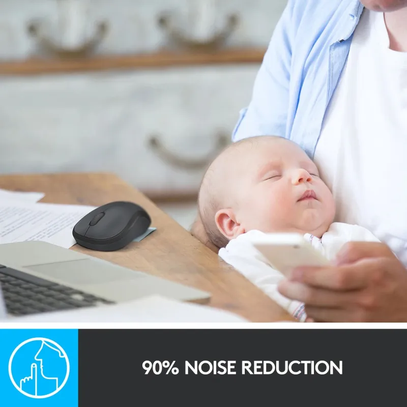 Bezvadu datora pele LOGITECH M220 SILENT, melna