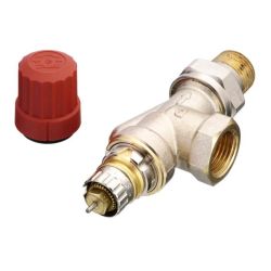 Ventiil Danfoss, nurk-termostaat-, küttesüsteemidele, 1-2 tolli - väliskeere, 1-2 tolli - sisekeere