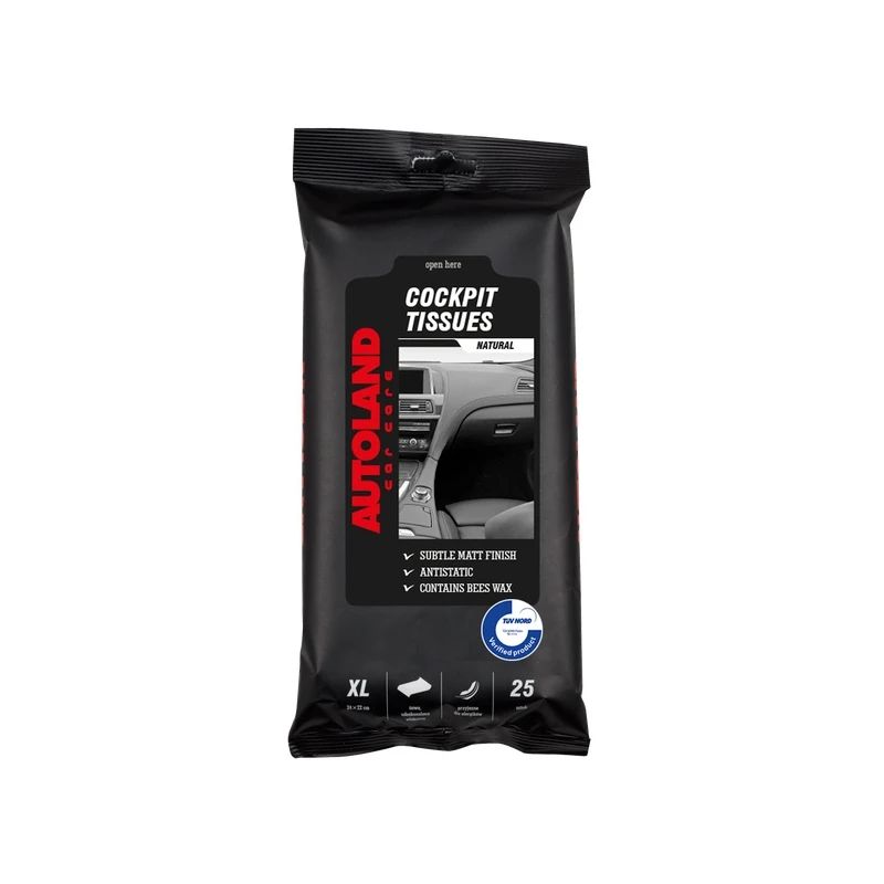 Салфетки для приборной панели автомобиля Autoland, 25 шт.