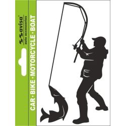 Auto uzlīme makšķernieks 14x10cm