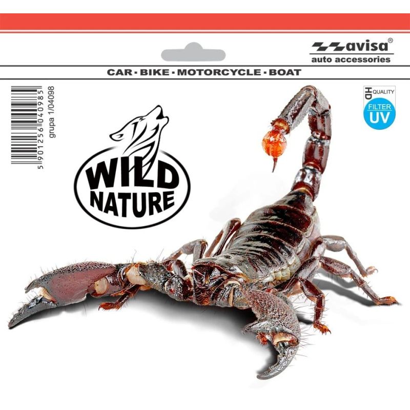 Auto uzlīme skorpions 20x15cm