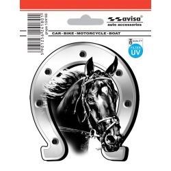 Auto uzlīme zirgs pakavā 10x9.2cm