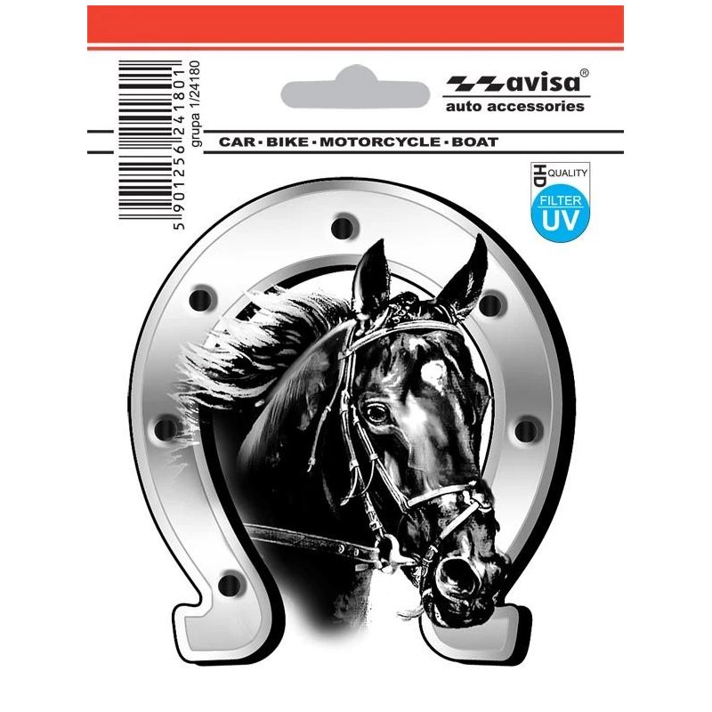 Auto uzlīme zirgs pakavā 10x9.2cm