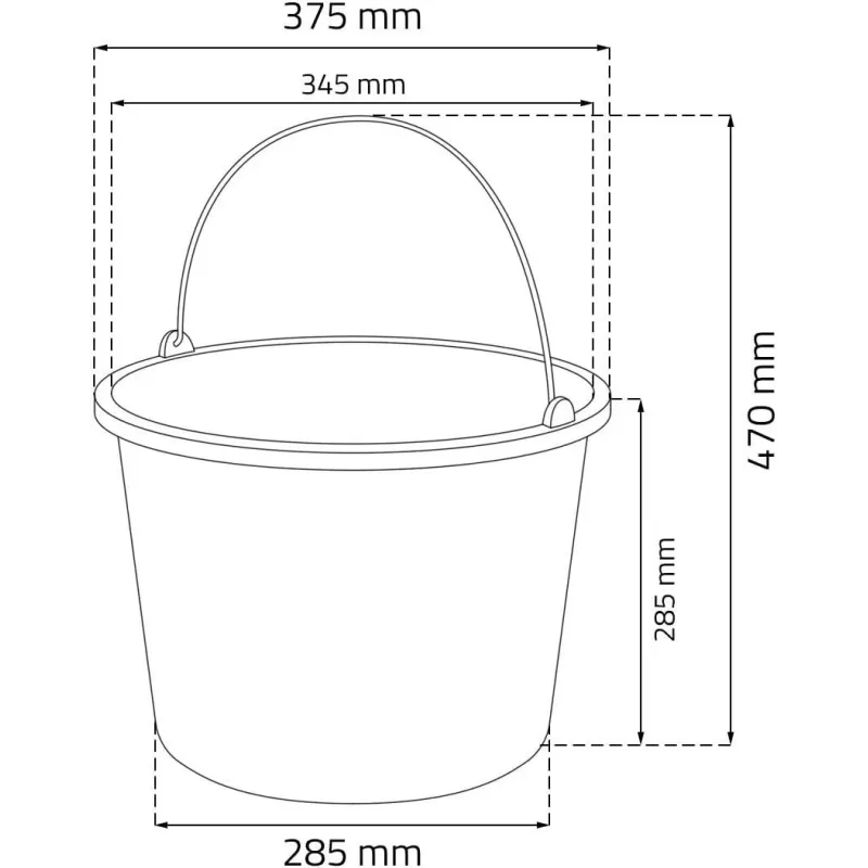 Buitinis kibiras Okko, 20 l, juoda sp.