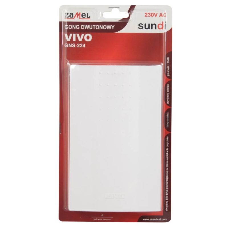 Durvju zvans Zamel GNS-224, ar vadu