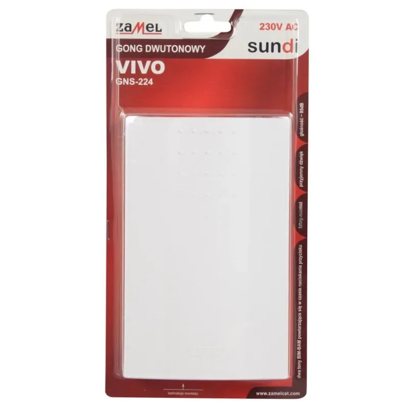 Durvju zvans Zamel GNS-224, ar vadu