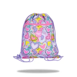 Сумка для обуви CoolPack Hearts, розовый, 34 см x 42 см x 10 см