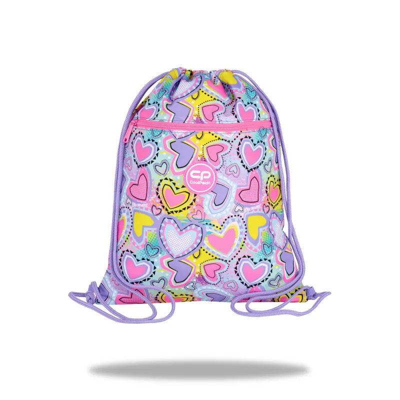 Apavu soma CoolPack Hearts, rozā, 34 cm x 42 cm x 10 cm