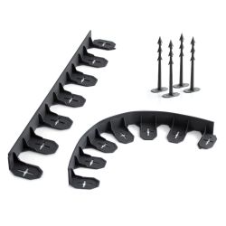 Zālienu apmaļu komplekts 4.8m, melns