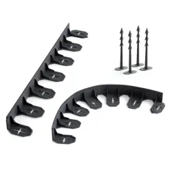 Zālienu apmaļu komplekts 4.8m, melns