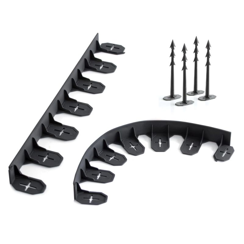 Zālienu apmaļu komplekts 4.8m, melns