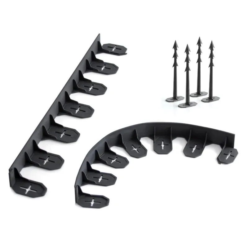 Zālienu apmaļu komplekts 4.8m, melns