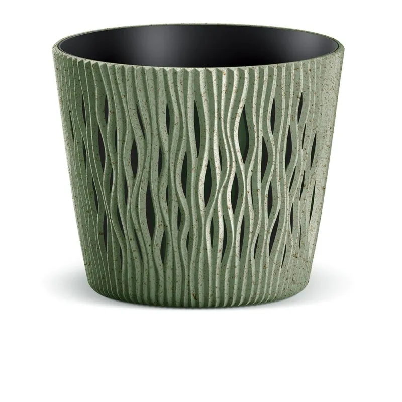 Puķu pods Prosperplast Sandy DSR190W-2262W, plastmasa, zaļa