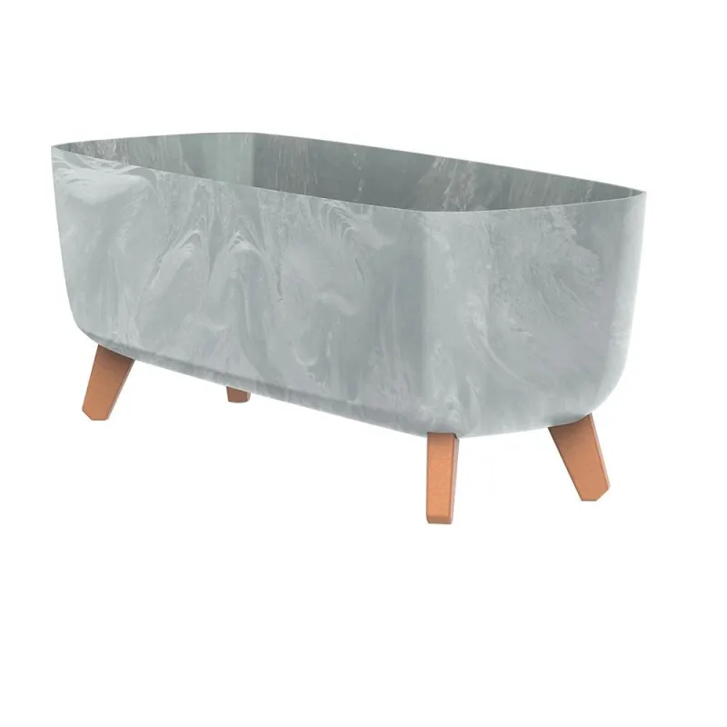 Puķu pods Prosperplast Gracia DGCL600E-422U, plastmasa, 58 cm x 24 cm, pelēka krās.