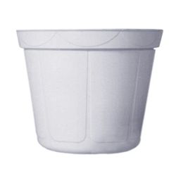 Lillepott Uniplastex Classic UDC14, plastik, valge v.