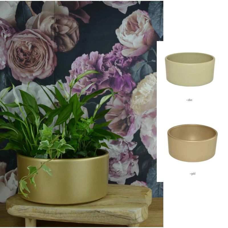 Puķu pods Domoletti, keramika, zaļa krās.