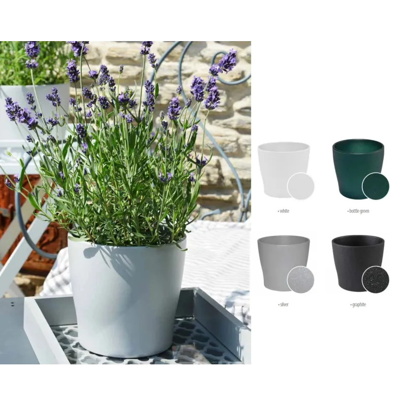 Lillepott Domoletti, keraamiline, hõbe v.